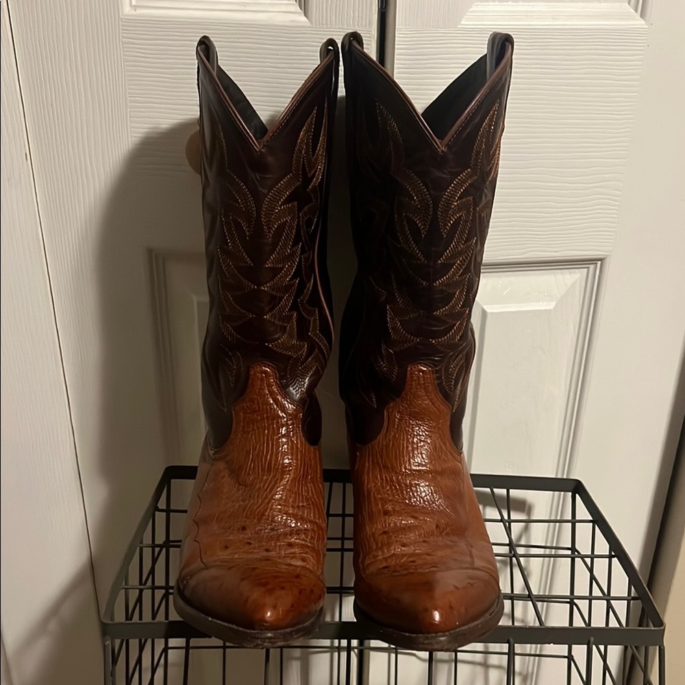 Tony Lama Two-Tone Leather Western Boots